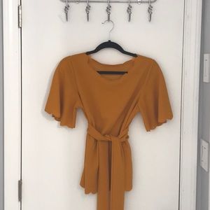 NWOT Mustard yellow top
